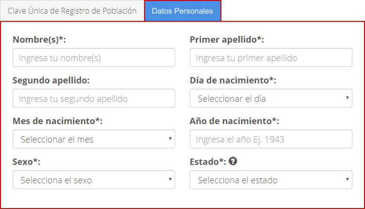 Curp nueva y actualizada
